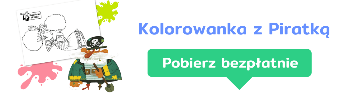 Kolorowanka z Piratką - pobierz darmowe materiały! KapitanNauka.pl